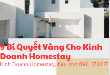 9 Kinh Nghiệm Quan Trọng Cho Kinh Doanh Homestay Thành Công